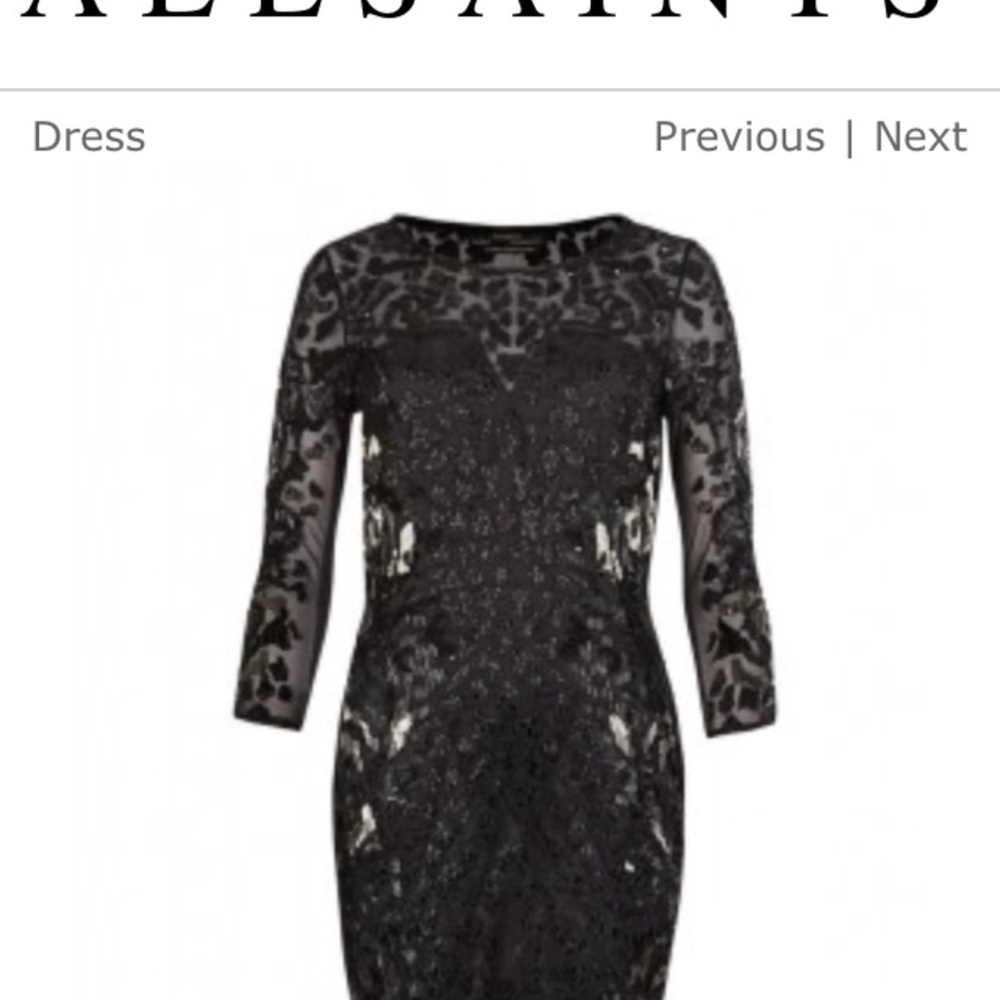 All Saints Hand Embellished Beaded Dress